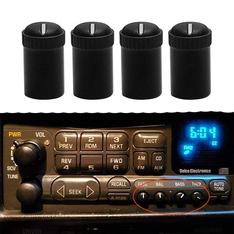 RDBS GM Car Equipment Stereo Radio Speaker Control Knob Replacement Set [4 PCS] 16195412 - Image 1